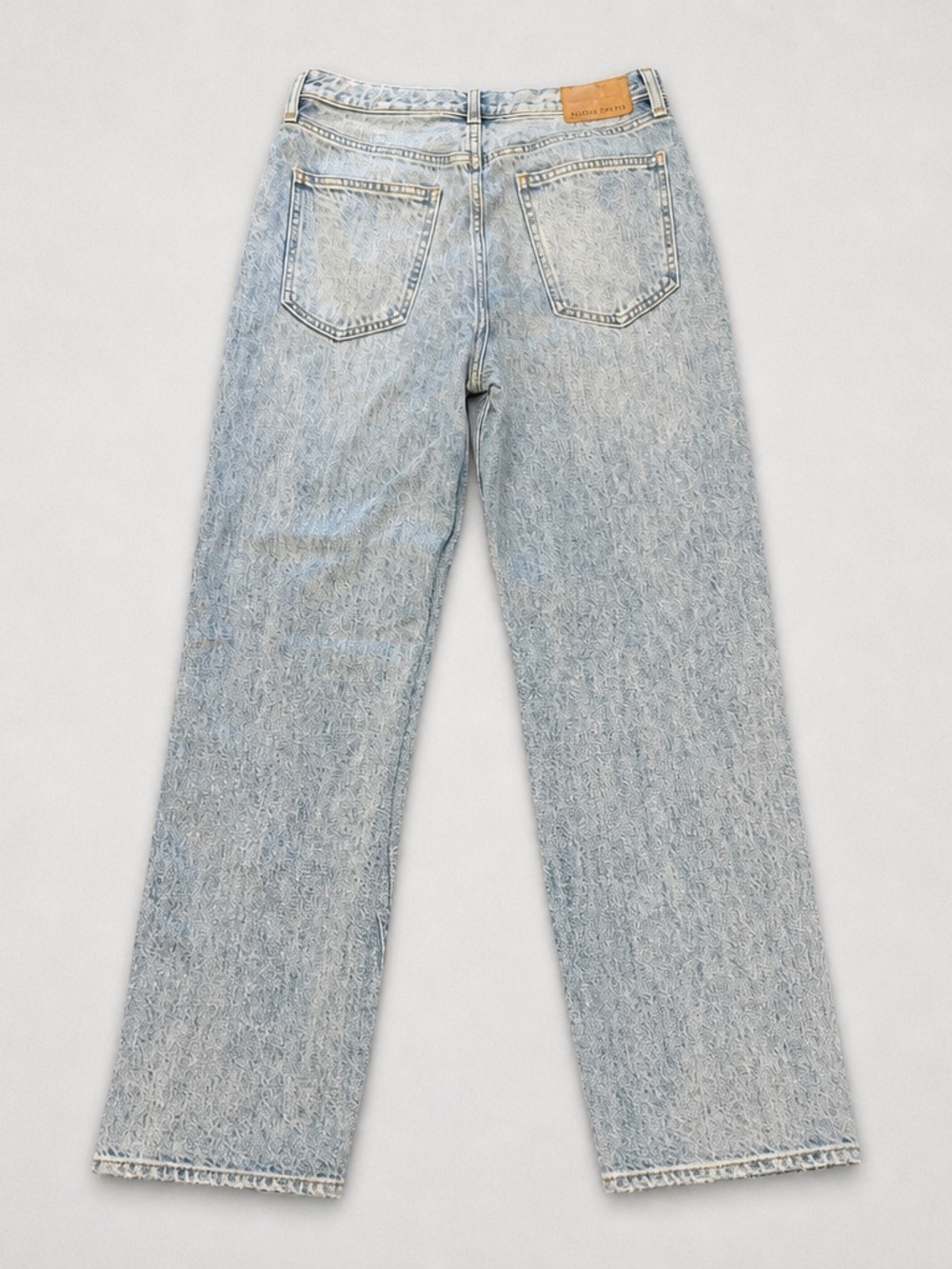 Denim Forum High-Rise Straight Jeans in Light Blue - Picture 3 of 13